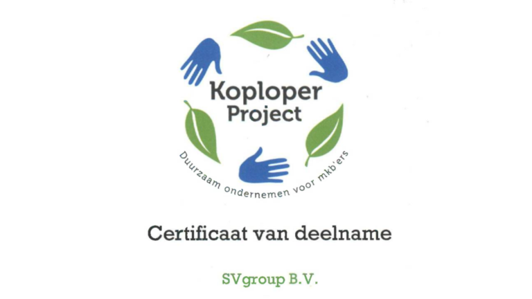 Certificaat Koploperproject Overijssel
